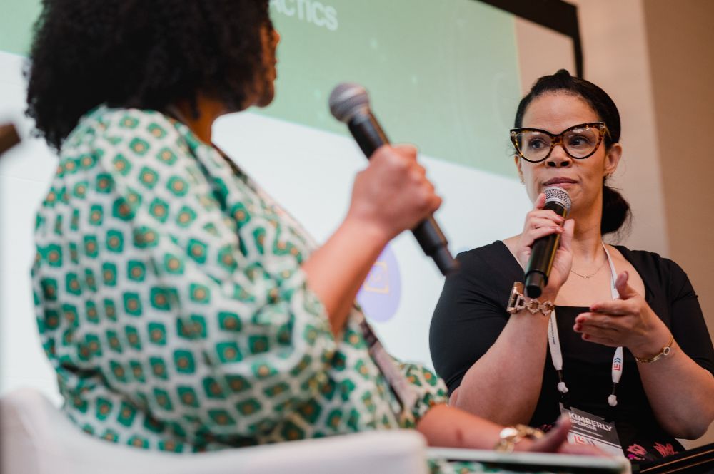 Kimberly Spencer speaks at the Lenfest News Philanthropy Summit