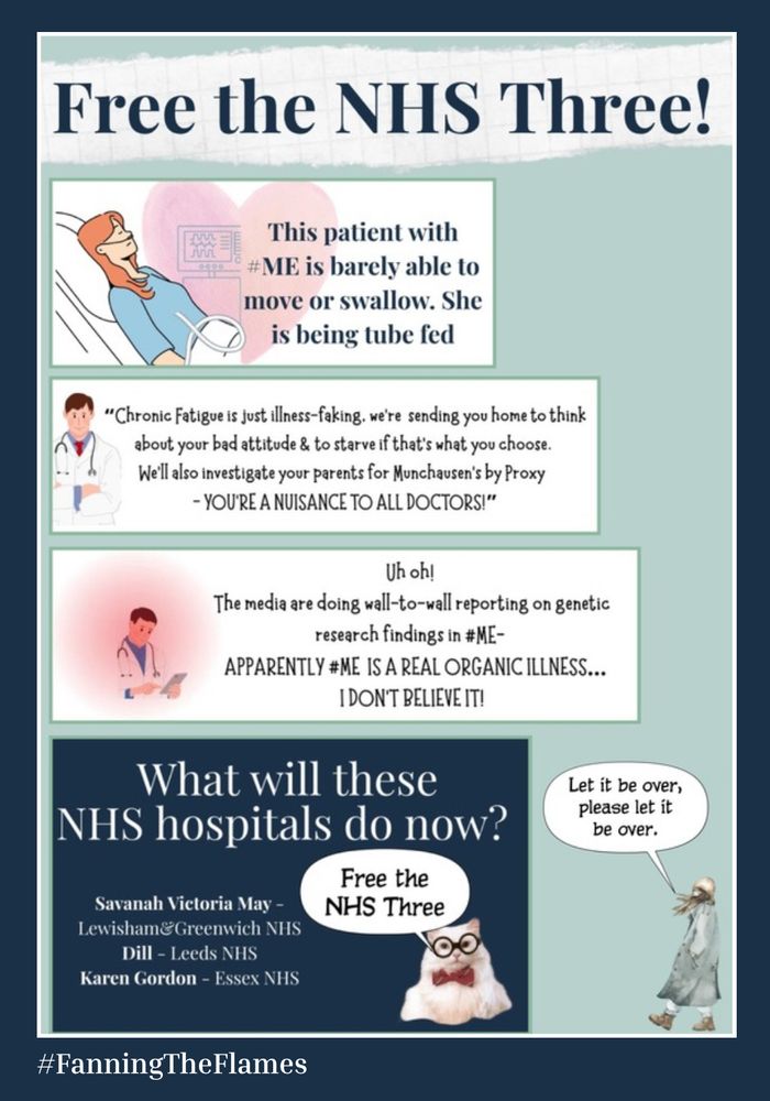 Comic strip about people persecuted by the BPS model of #ME
