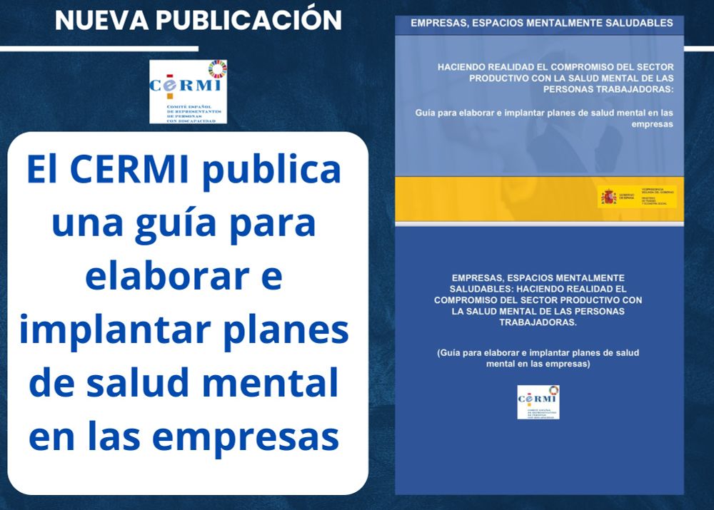 El CERMI publica una guía para elaborar e implantar planes de salud mental en las empresas

⬇️

https://cermi.es/noticia/el-cermi-publica-una-guia-para-elaborar-e-implantar-planes-de-salud-mental-en-las-empresas