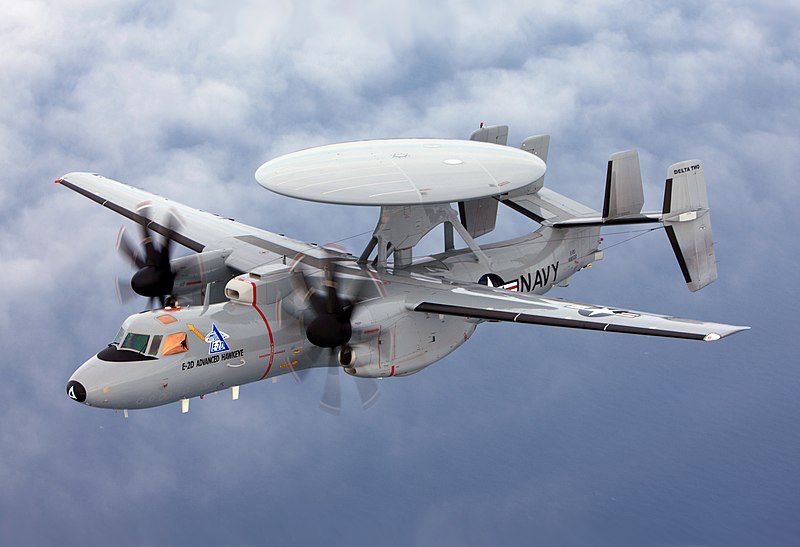 Photo of a Grumman E-2D Advanced Hawkeye in flight 