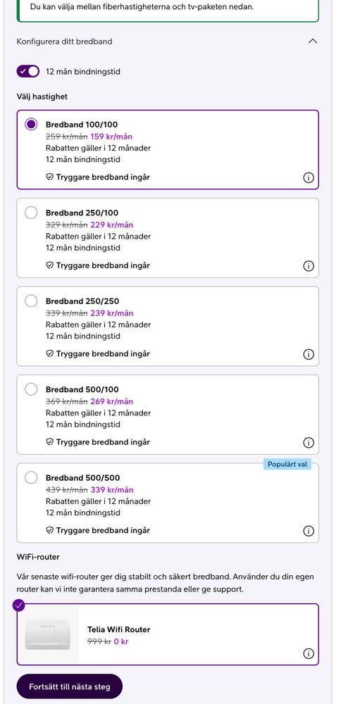 Skjermbilde av svenske priser. De er mange ganger prisen av helt like produkter i Norge