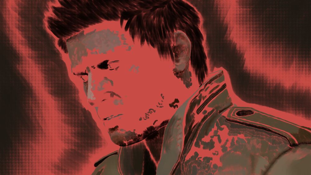 Spoopy mans slowly corporealizing on a salmon canvas. All digital baybeeee.