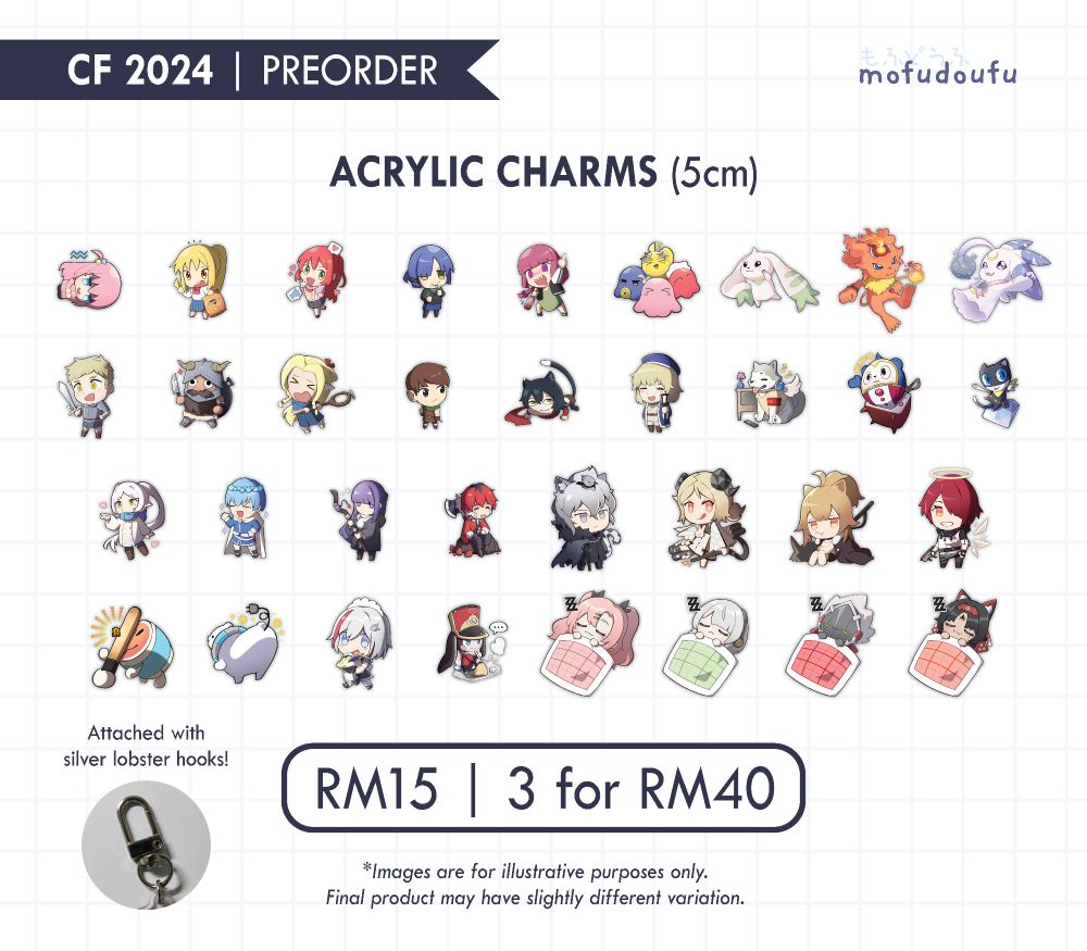 cf2024 catalogue - acrylic charms