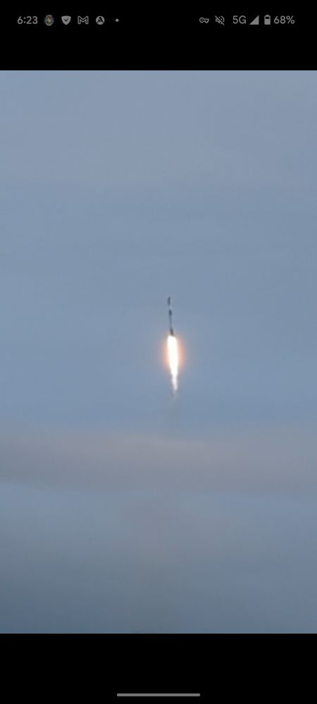 SpaceX rocket launch 4 miles from train.