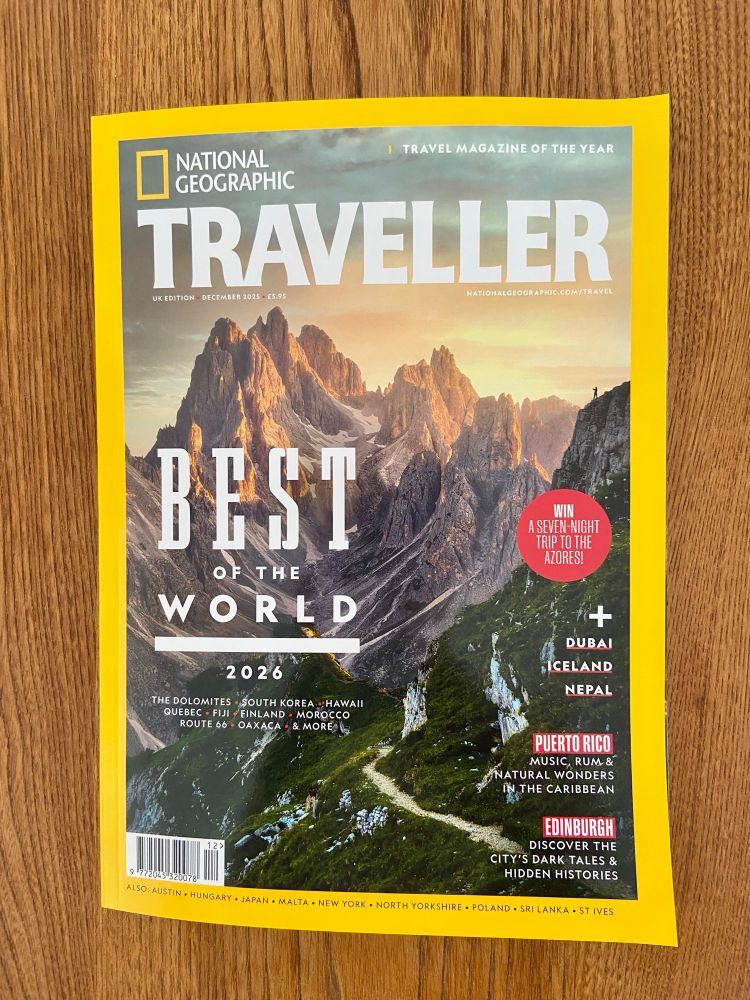 The front cover of National Geographic Traveller magazine 