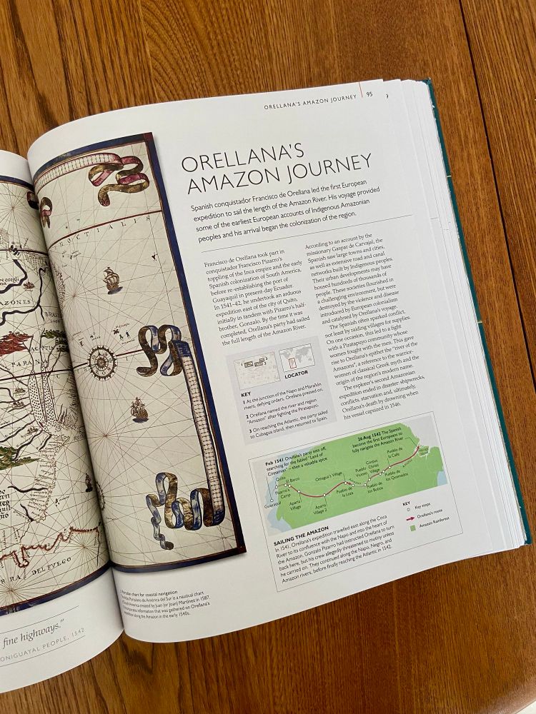 A section on Orellan’s journey down the Amazon.