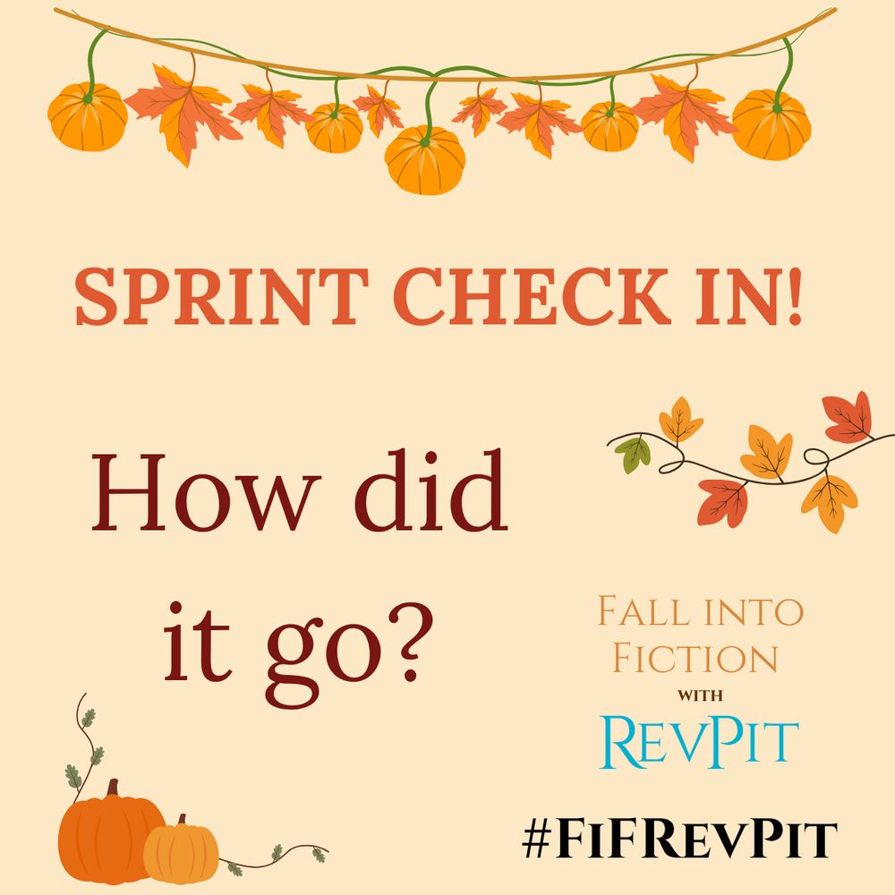 String of pumpkins and orange leaves with words: Sprint Check In. How did it go?