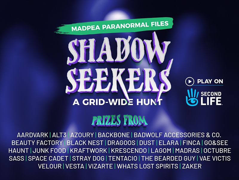 ad for MadPea Shadow Seekers grid-wide hunt