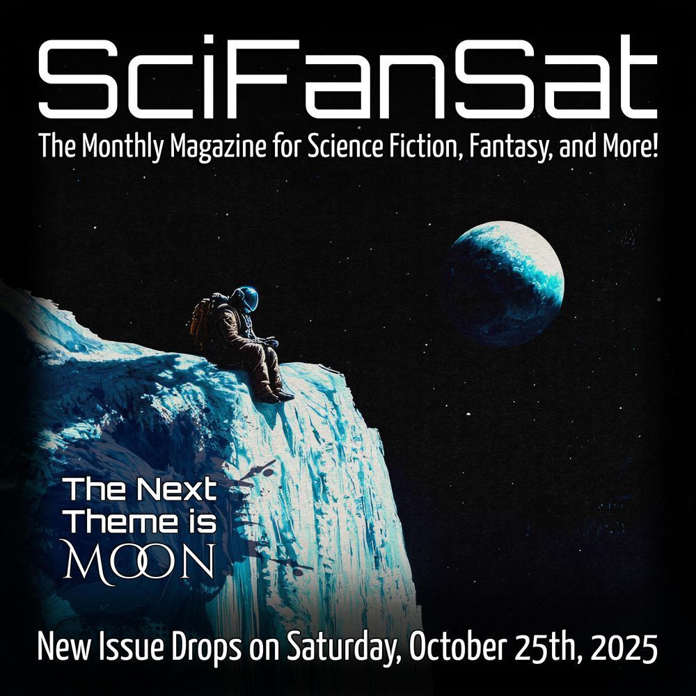 SciFanSat: The Monthly Magazine for Science Fiction, Fantasy and More! Our next issue will be published on Saturday, October 25th, 2025.