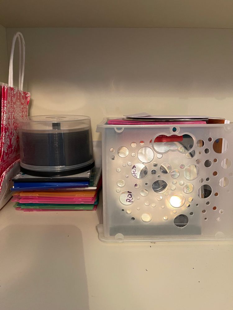 Photo of stacks of dozens of CDs