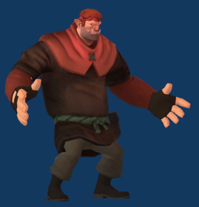 A 3d model of the Heavy from TF2 poses with his arms open wide. The new cosmetic on his loadout is the Fat Friar misc.