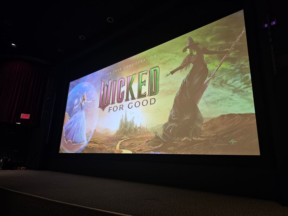 Film Screen showing artwork for Wicked: For Good 