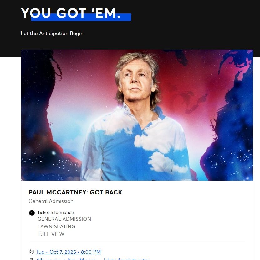 Photo of Sir Paul McCartney.