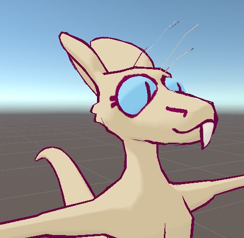 a toony 3d model of a yinglet