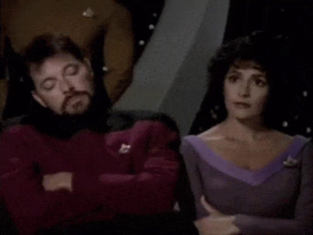 Riker Doze GIF