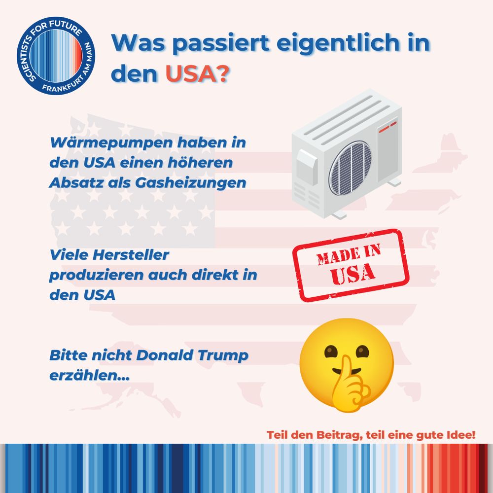 Wärmepumpen haben in den USA einen höheren Absatz als Gasheizungen. Viele Hersteller produzieren auch direkt in den USA. Bitte nicht Donald Trump erzählen... 