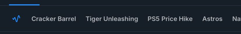 a screenshot of trending topics on bluesky with one of them being “tiger unleashing” 