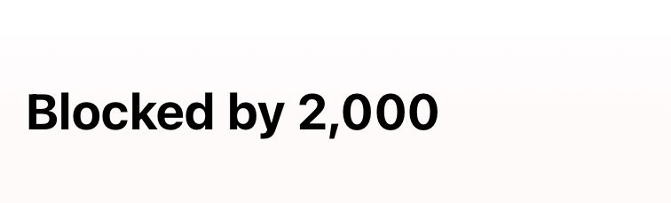 screenshot from my clearsky page showing that i’m now blocked by 2000 accounts 