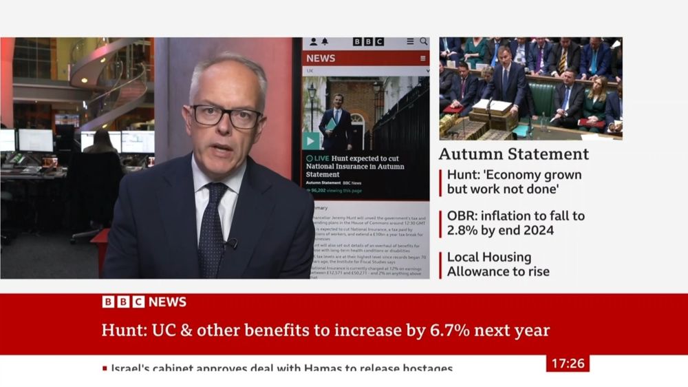 Michael Buchanan speaking on BBC News following the Autumn Statement.