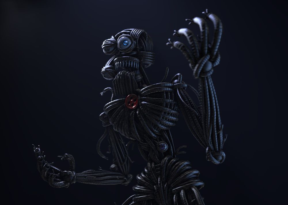 Ennard from Five Nights at Freddy's striking a pose, lookin cool n shit