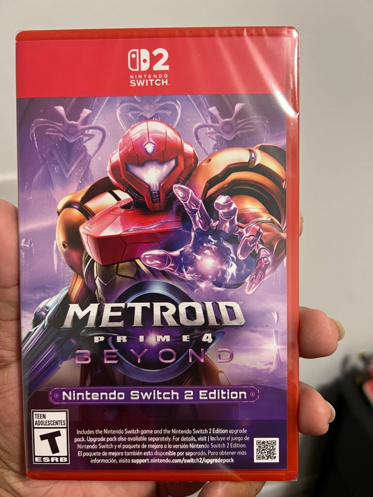Photo of NintenCody91 holding a Switch 2 copy of Metroid Prime 4: Beyond