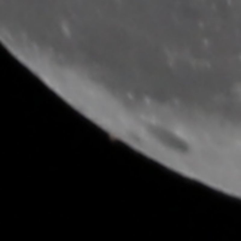 Mars setting on the moon