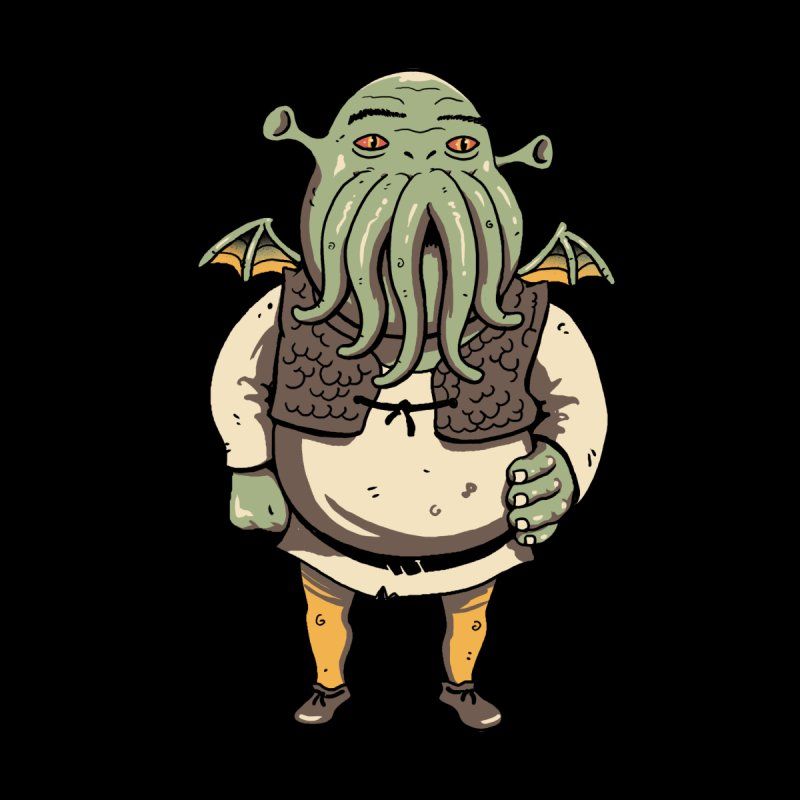 it's a picture of shrek if he looked like cthulu