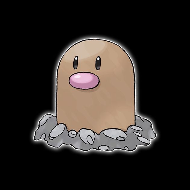 Imagem oficial do pokémon Digglet