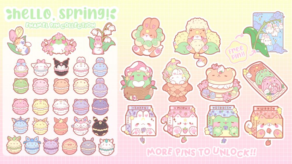 Coming soon: hello,spring! an enamel pin collection