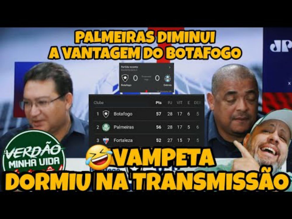 🔥❗ VAMOS RIR! VAMPETA,  ESTAVA CHAPADO OU ESTAVA COM SONO | PALMEIRAS APENAS 1 PONTO DO LIDER #react