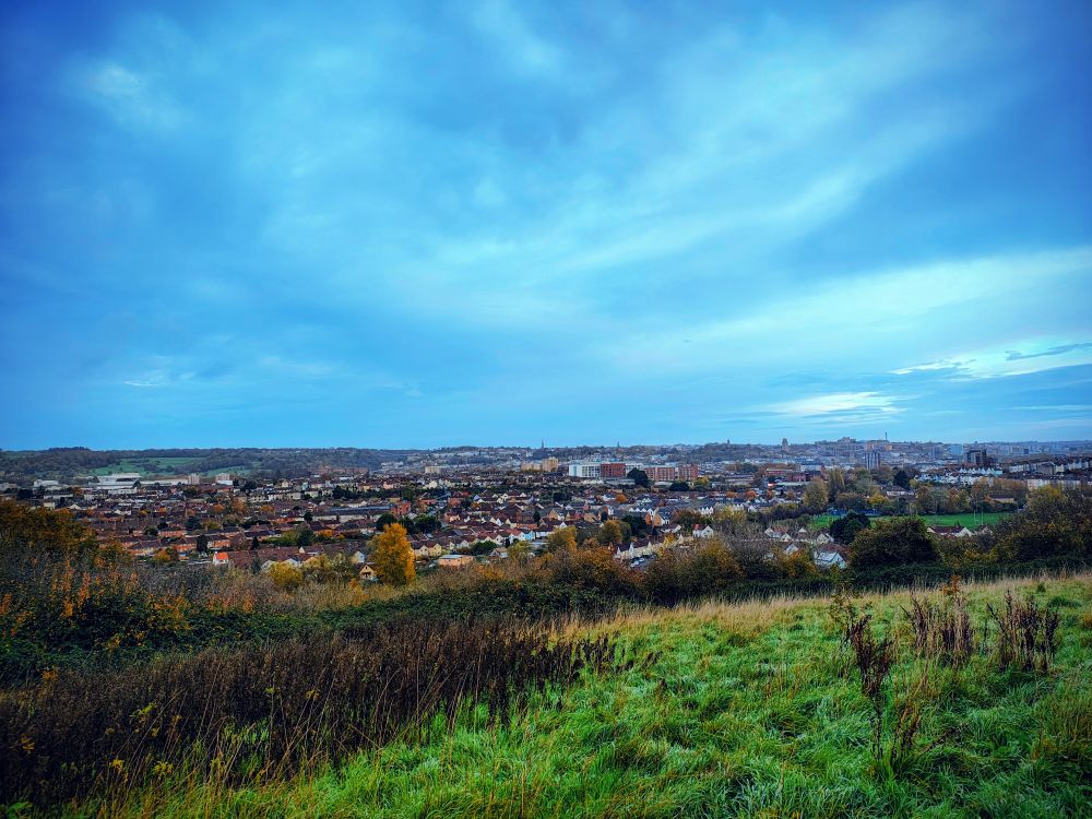 A view from a hill looking across Bristol 