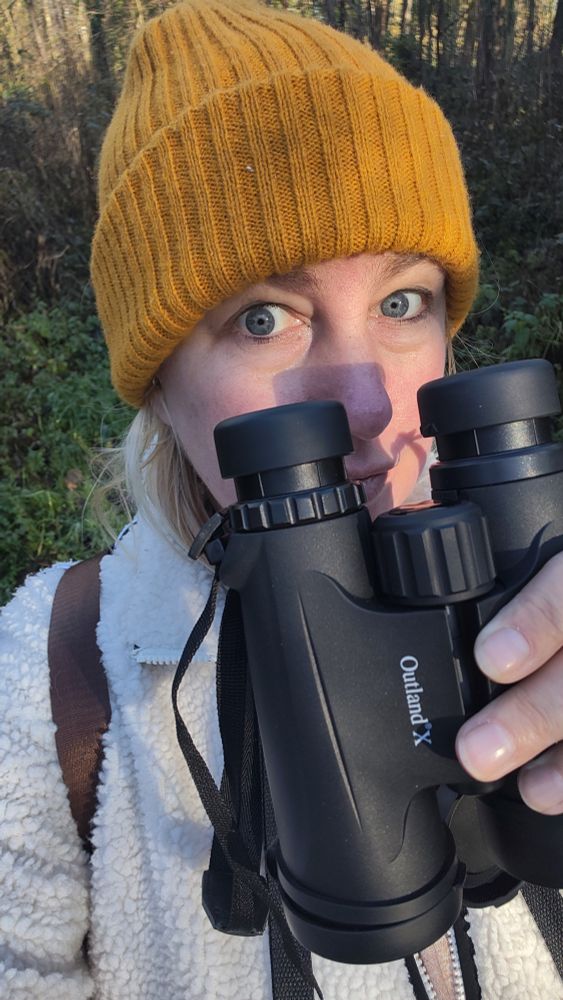 Me with my binoculars 