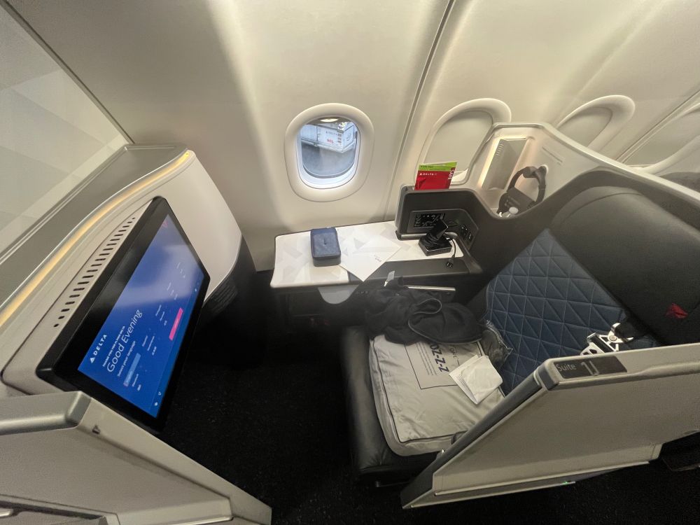 Seat 1J on the airbus A330-Neo 