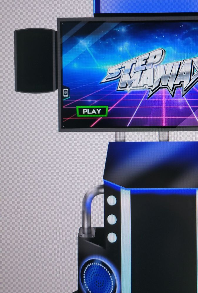 Partial work in progress picture of Stepmaniax Dedicab realistic drawing.