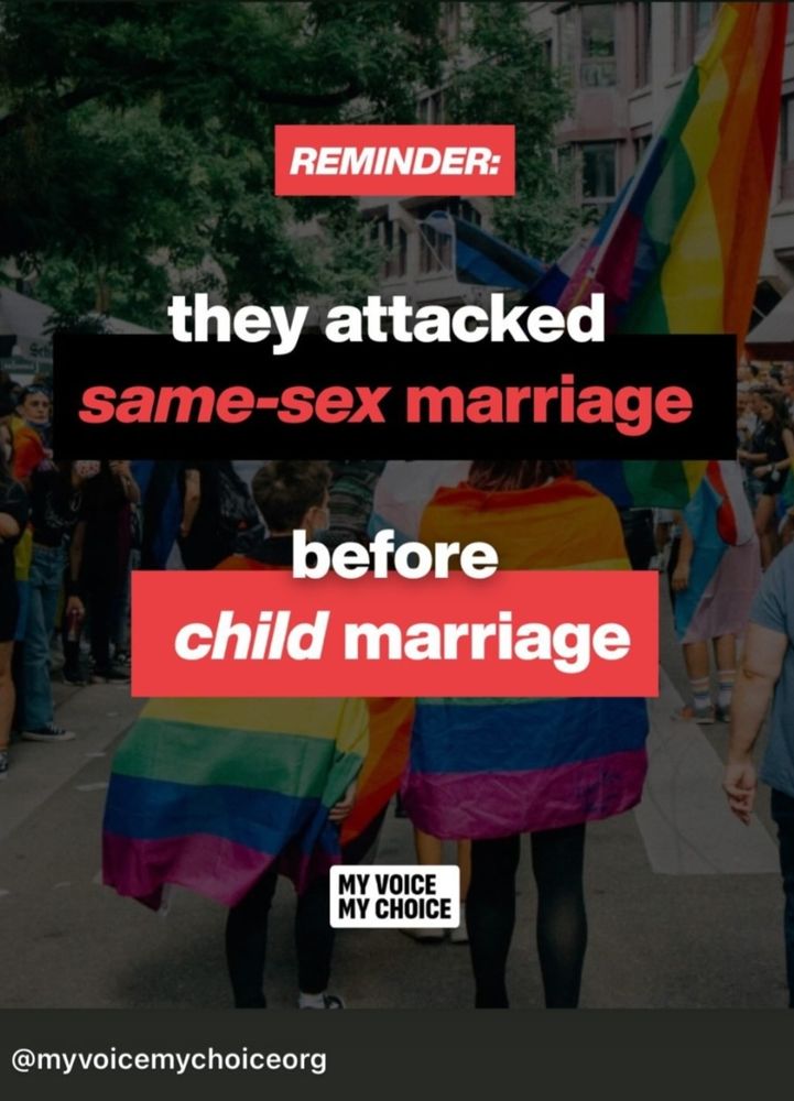 Reminder: they attacked same-sex marriage before child marriage