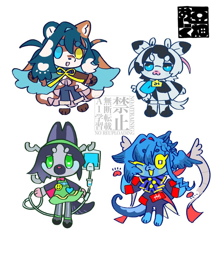 繡ヌヌイ、ミノレク、献滴ムムロ、マモニムの二次創作イラスト