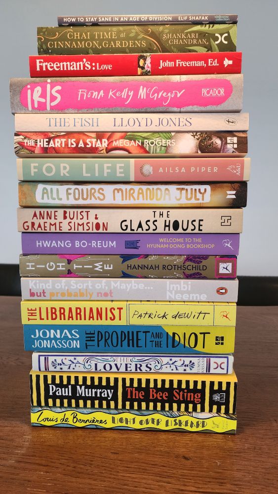 Pile of contemporary fiction paperbacks (dm if you want titles)