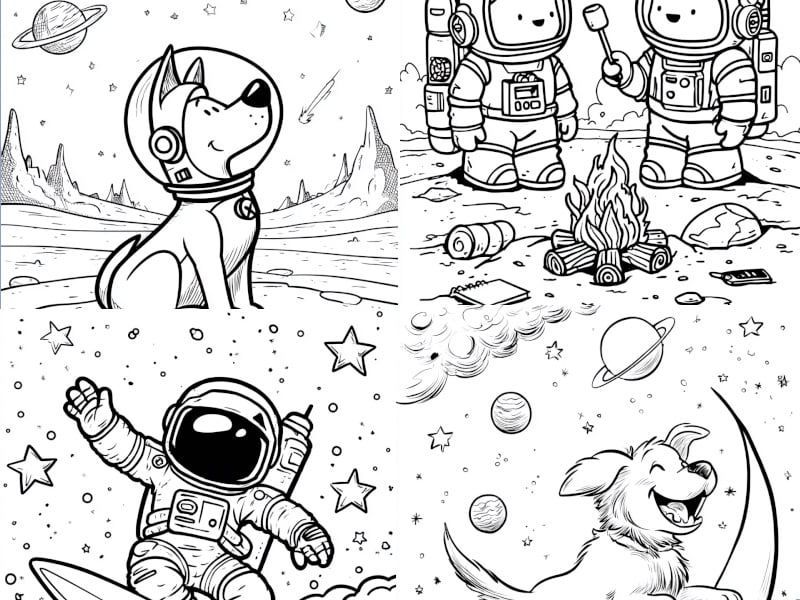 For the dog days of August, some free coloring book pages for you. Download and enjoy!