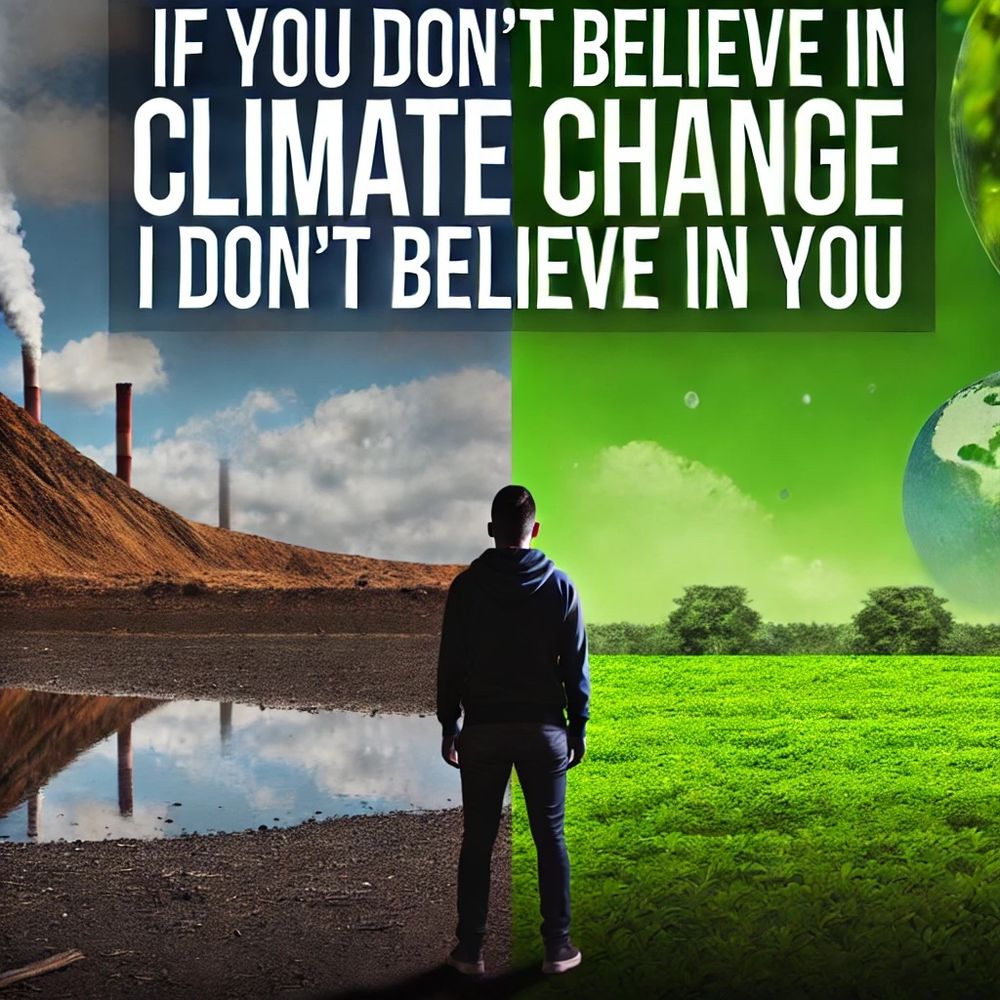 If you don't believe in climate change, I don't believe in YOU.