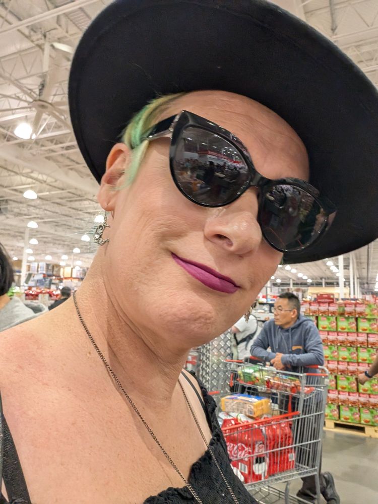 Me in Costco, with my new sunglasses on