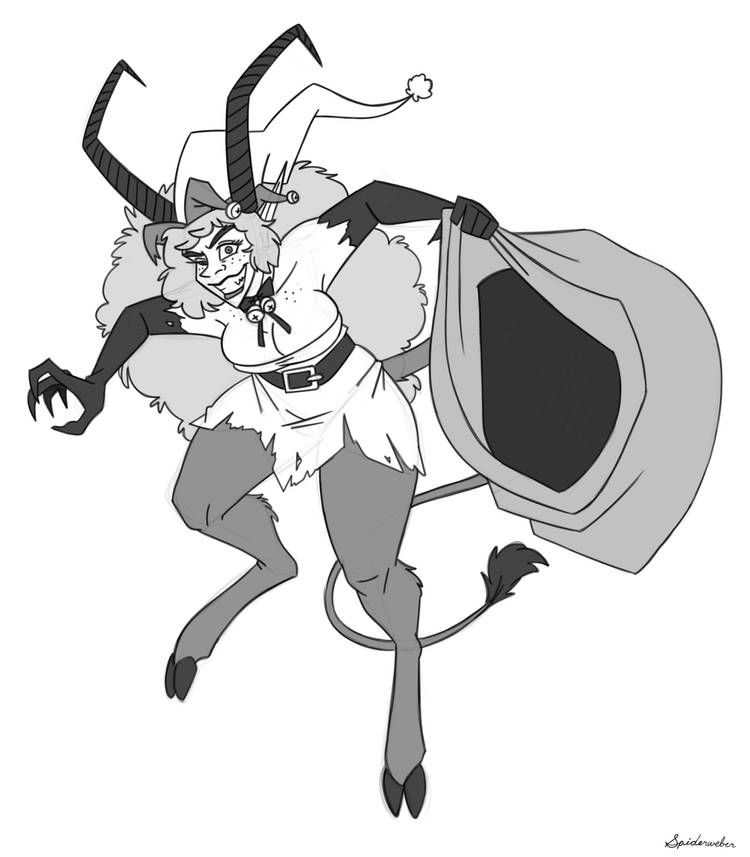 Gingersnap has snapped and changed to a krampus like form.