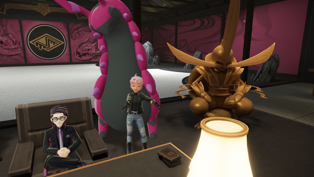 My character, Corbeau, and my Alpha Scolipede