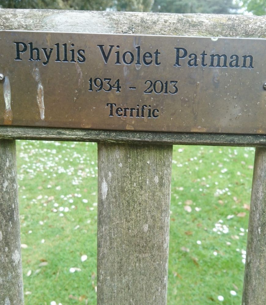 Bench plaque.
