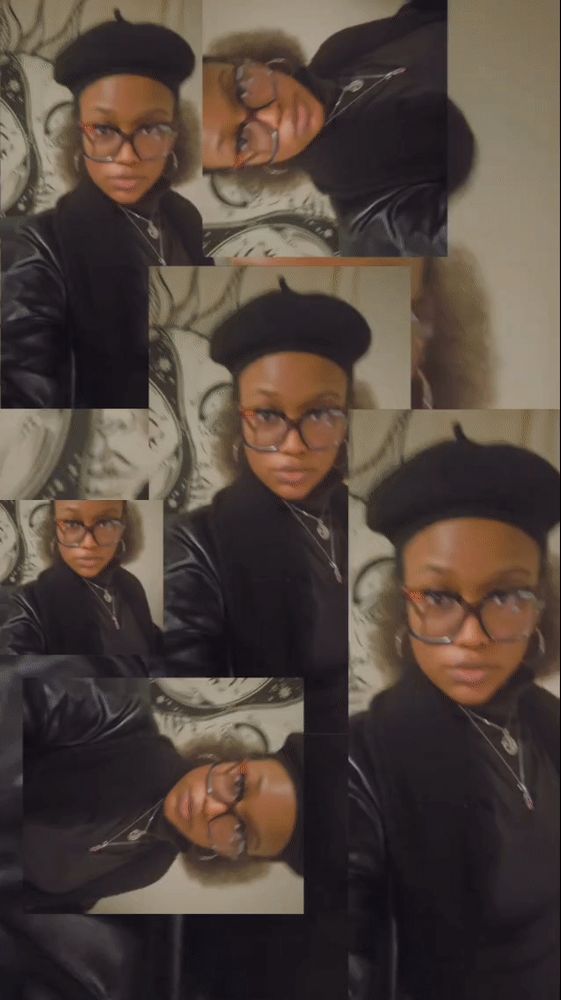 All black with the beret, got that Black Panther spirit on me