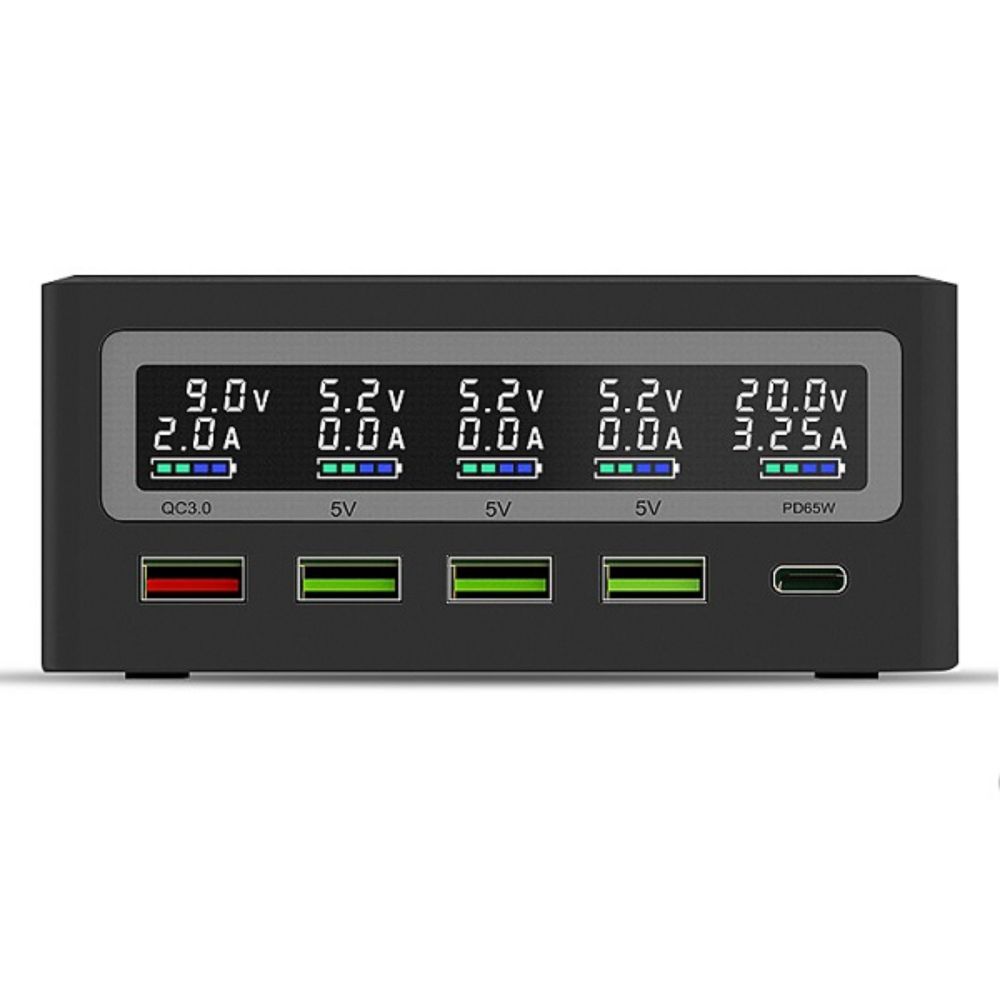 Pinepower - Desktop USB-Power-Station mit 120W PD und QC3.0 | blink236542