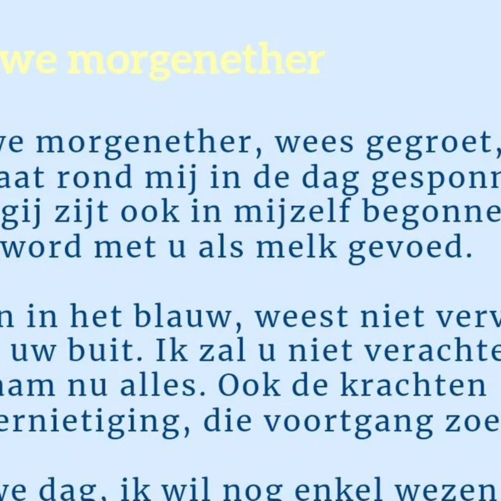 Christelijke poëzie - 'Geopend naar het licht' on Instagram: "'Blauwe morgenether', van Bertus Aafjes. #gedicht #gedichten #gedichtvandedag #literatuur #mystiek #zon"