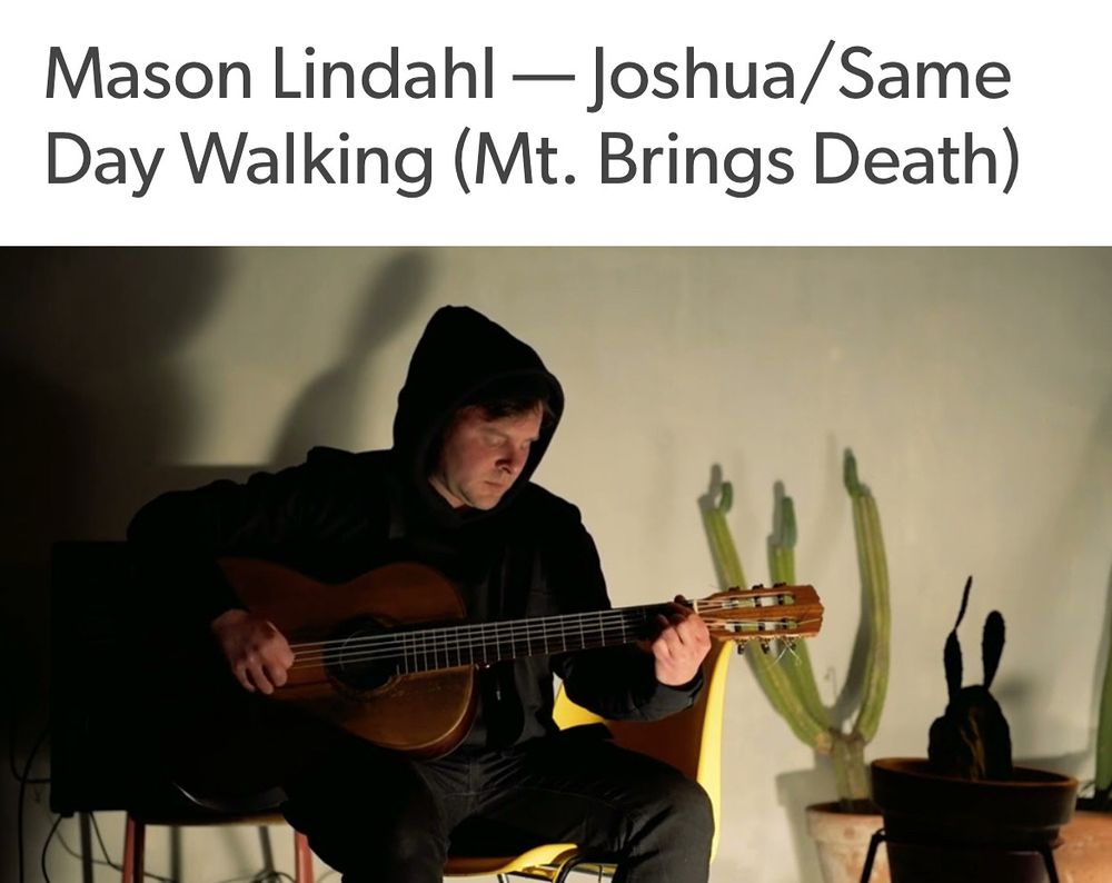 Mason Lindhal’s Joshua and Same Day Walking reviewed at Dusted