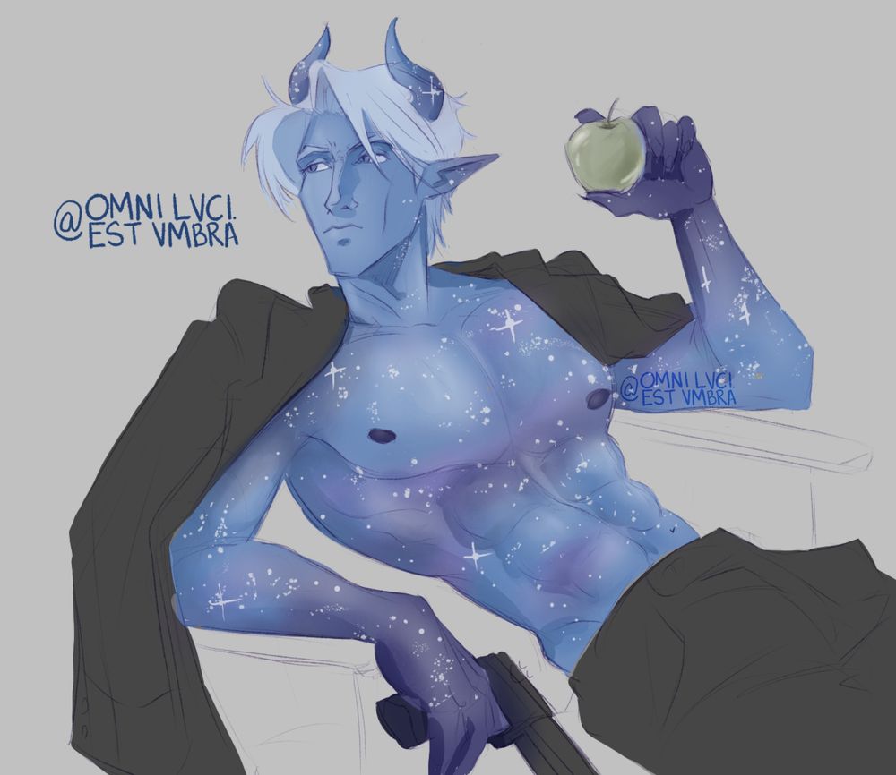 Starboy lounging in a chair with a jacket draped over his shoulders and no shirt. He’s holding an apple and a gun