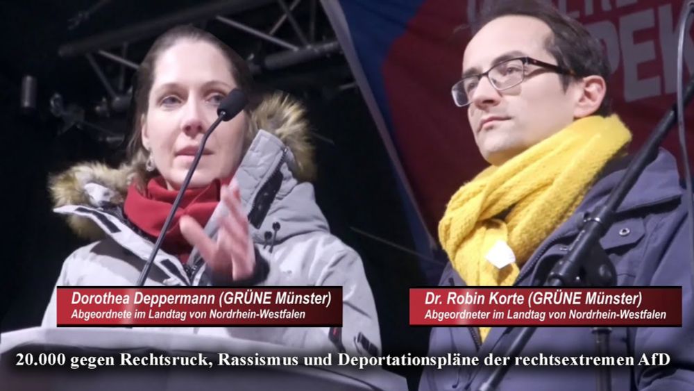 Münster: Protest gegen Rechtsruck, Rassismus und Deportationspläne der AfD: Deppermann & Dr. Korte