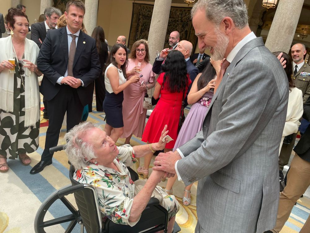 Felipe VI, king of Spain, greeting my grandma